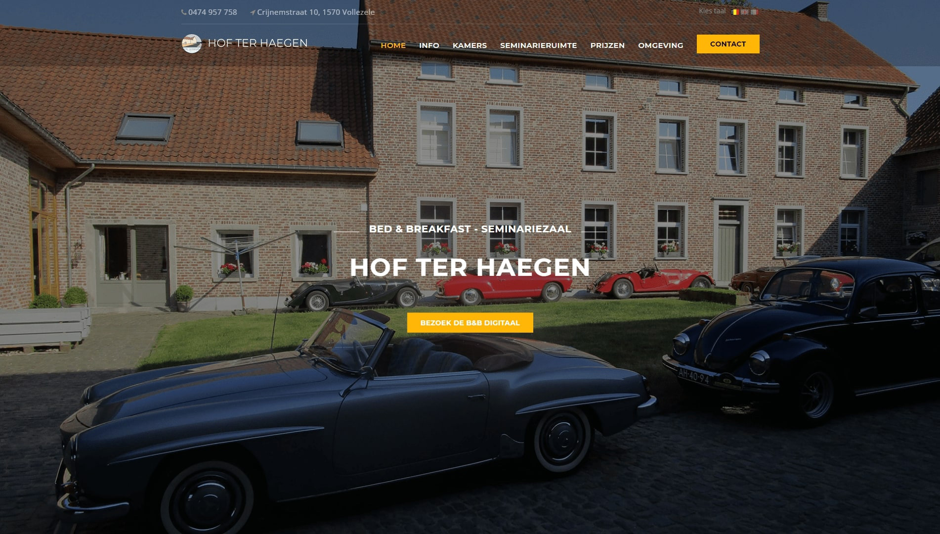 website voor Hof ter Haegen