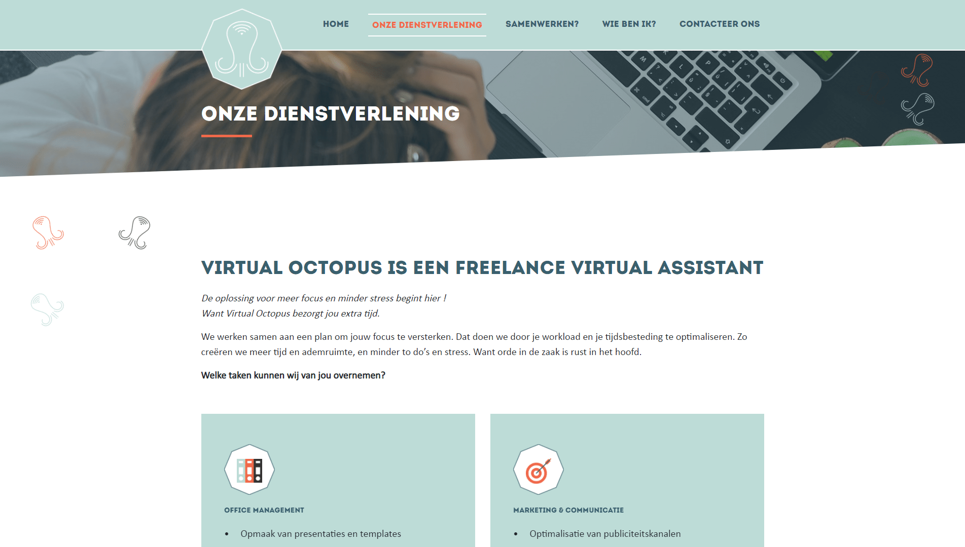website voor Virtual Octopus