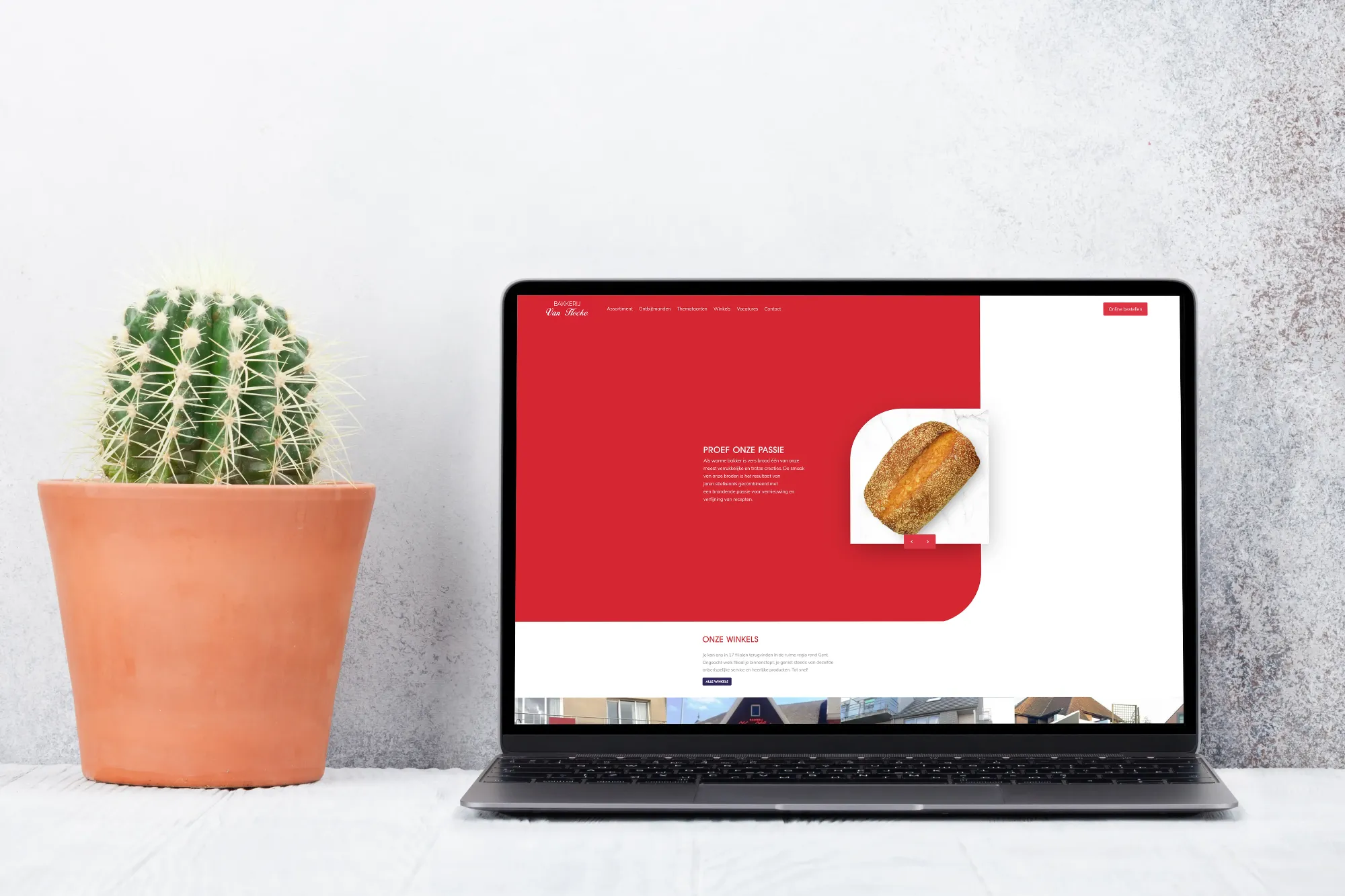 website voor Bakkerij Van Hecke