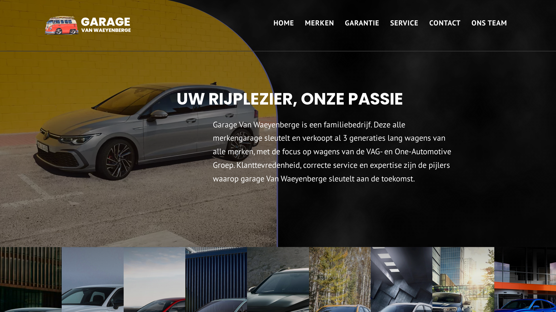 website voor Garage Van Waeyenberge